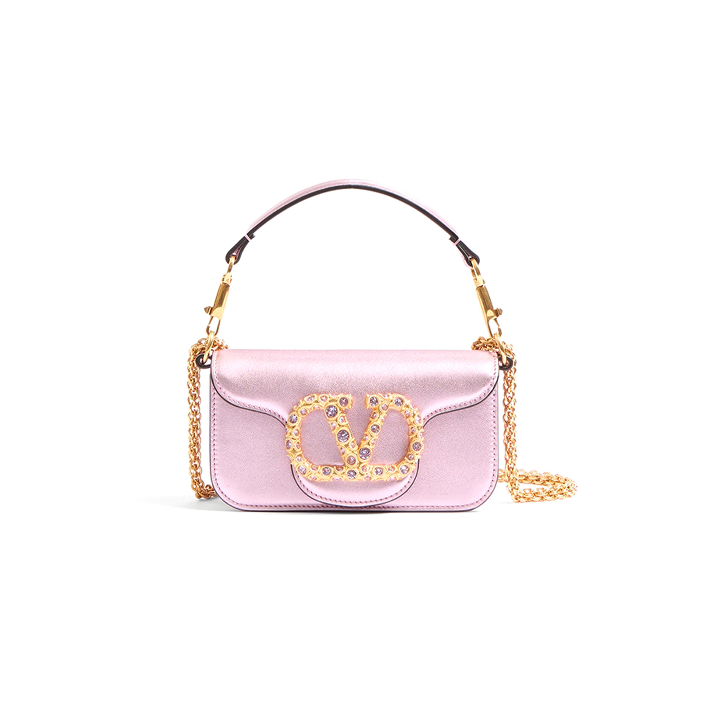 Va1e*ntin0 locÒ small laminated calfskin bag wb0k53lnkr5h (19*10.5*5cm)